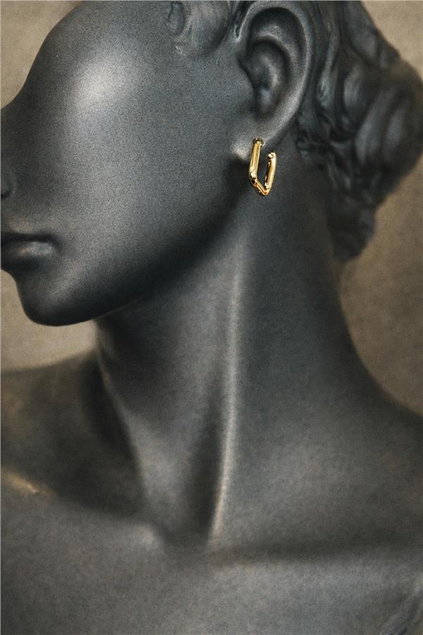 Sierra04 İnce Kare Kesim Halka Küpe